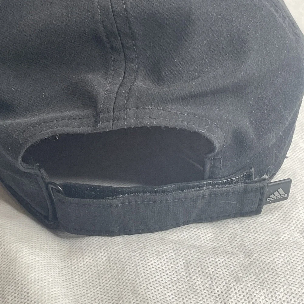 Adidas Climalite Adizero Hat Black & Gray Underbill White Grey Logo No Crown